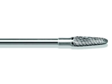 BUSCH CARBIDE MILLS FINE X-TOOTHING / 4.0MM / TAPER-RADIUS END