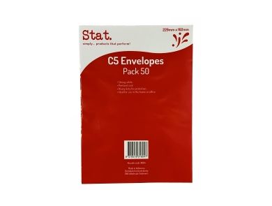 ENVELOPE C5 SIZE / WHITE / STRONG PEEL/SEAL / PACK OF 50