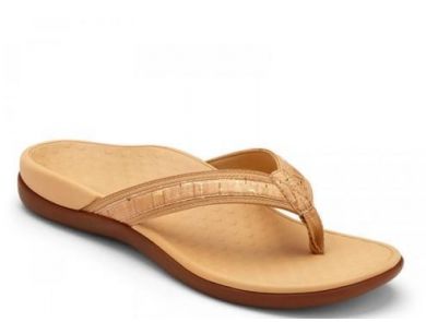 VASYLI WOMENS ISLANDER TOE POST SANDAL / GOLD CORK