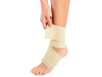 ORTHOLIFE ELASTIC ANKLE WRAP / TAN / UNIVERSAL (D)