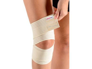 ORTHOLIFE ELASTIC KNEE WRAP / UNIVERSAL / TAN  (D)