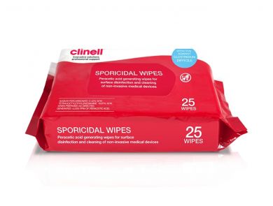 CLINELL SPORICIDAL WIPES / PACK OF 25