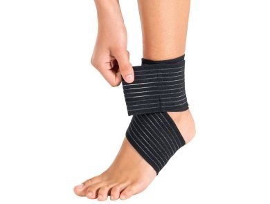 ORTHOLIFE ELASTIC ANKLE WRAP / BLACK / UNIVERSAL (D)