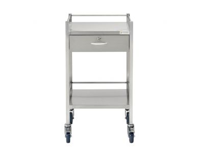FORTRESS STAINLESS STEEL SERIES INSTRUMENT TROLLEY / 1 DRAWER