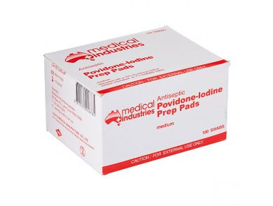 IODINE PREP PADS / BOX 100