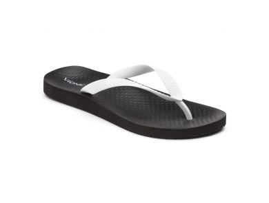 VIONIC MANLY TOE POST SANDAL - BLACK/WHITE