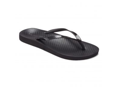 VIONIC WOMENS NOOSA SOLID TOE POST SANDAL - BLACK BLACK