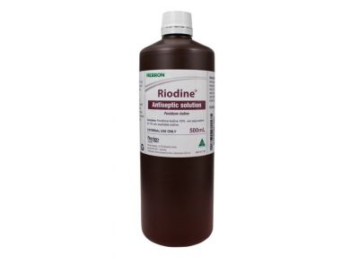 PERRIGO RIODINE 10% POVIDONE IODINE SOLUTIONS / 500ML BOTTLE