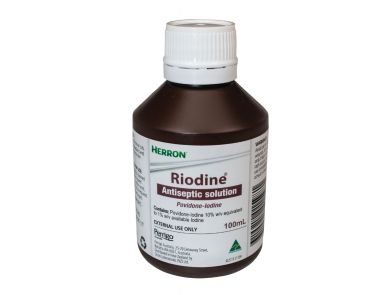 PERRIGO RIODINE POVIDONE IODINE ANTISEPTIC SOLUTIONS 10% / 100ML BOTTLE