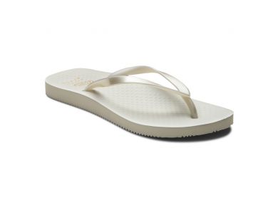 VIONIC WOMENS NOOSA SOLID TOE POST SANDAL - PEARL WHITE