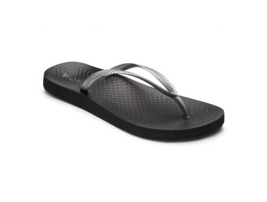 VIONIC NOOSA BEACH TOE POST SANDAL - BLACK / PEWTER