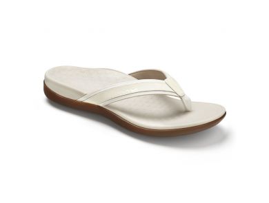 VIONIC WOMENS ISLANDER TOE POST SANDAL - WHITE